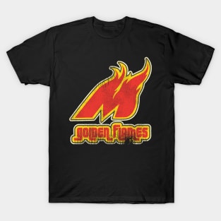 Defunct Moncton Golden Flames Hockey Team T-Shirt